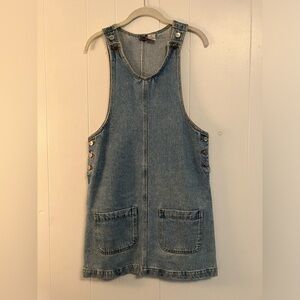 Zana Di Overall Denim Mini Dress Size S